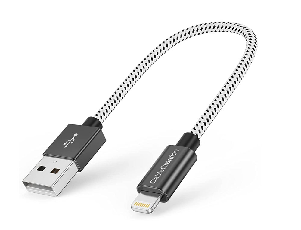 CableCreation Short iPhone Charger Cable - Best Short Lightning Cable