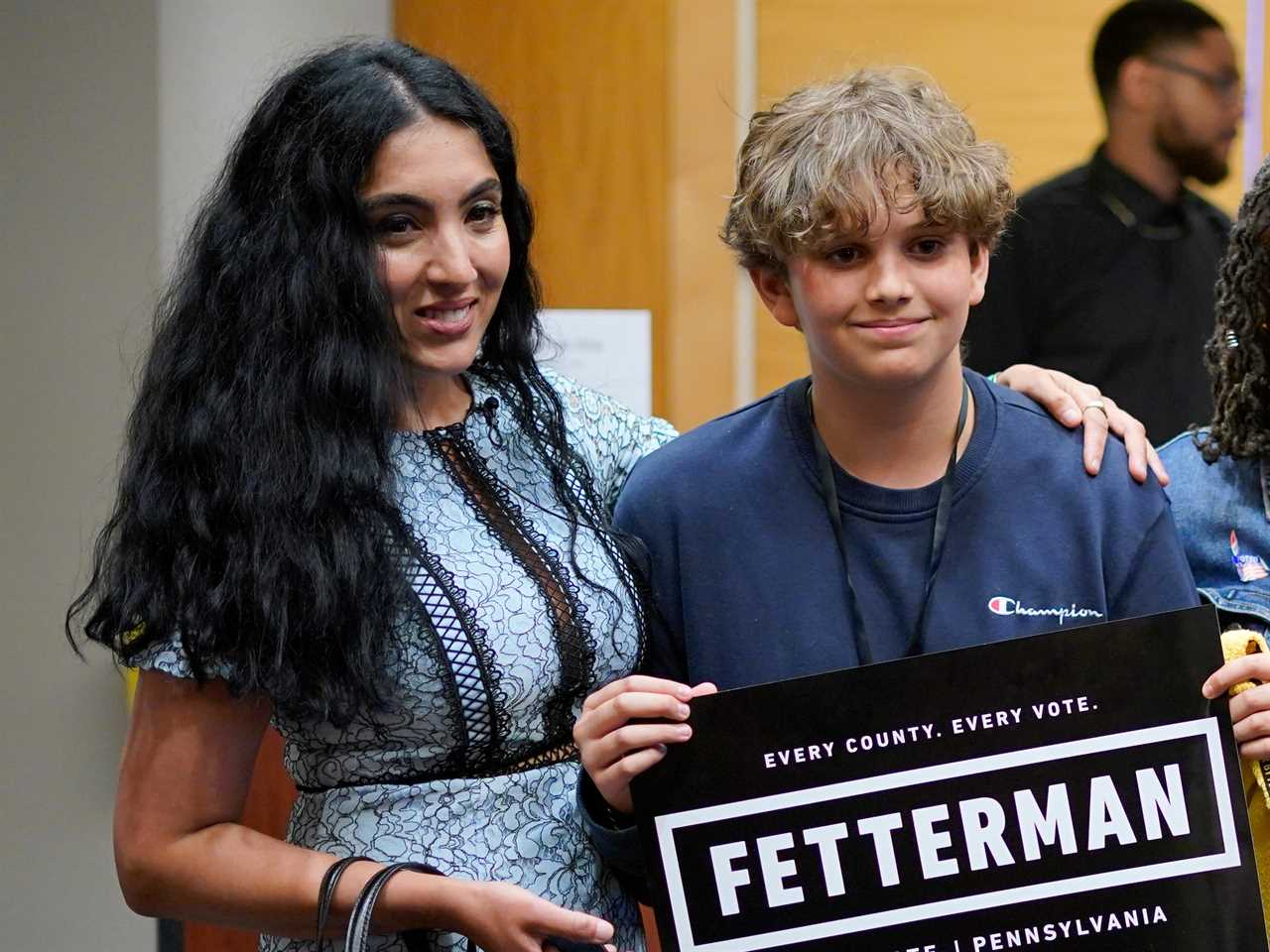 Gisele Fetterman with her son Karl Fetterman