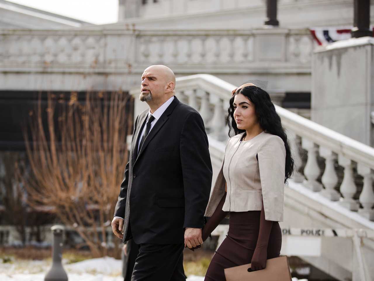 John Fetterman and Gisele Fetterman in 2019