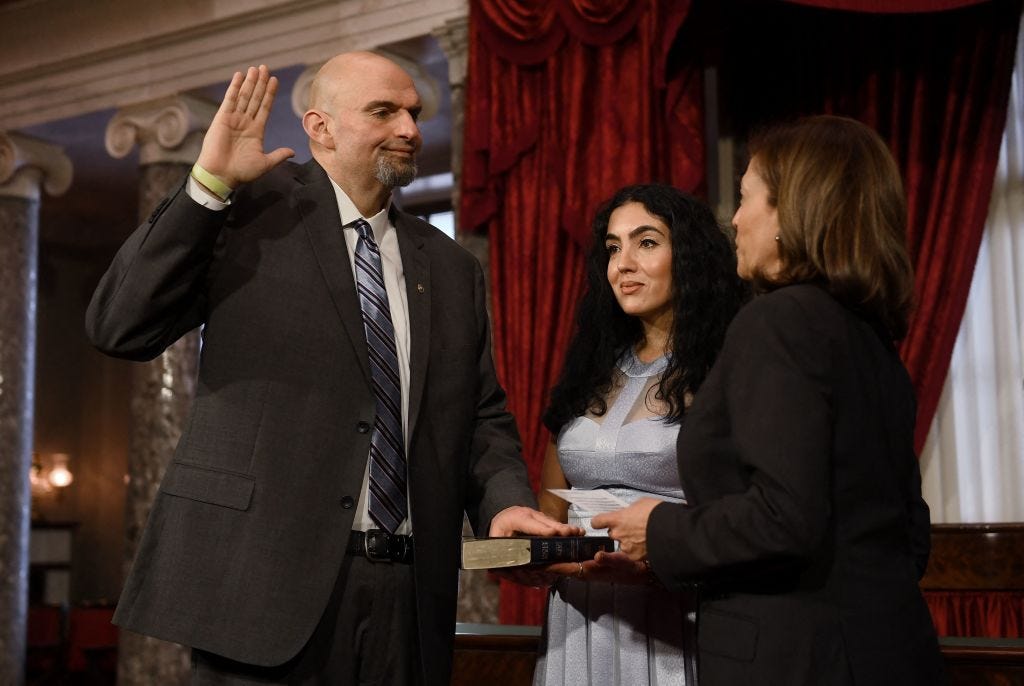 John Fetterman is sworn in as a US Senator