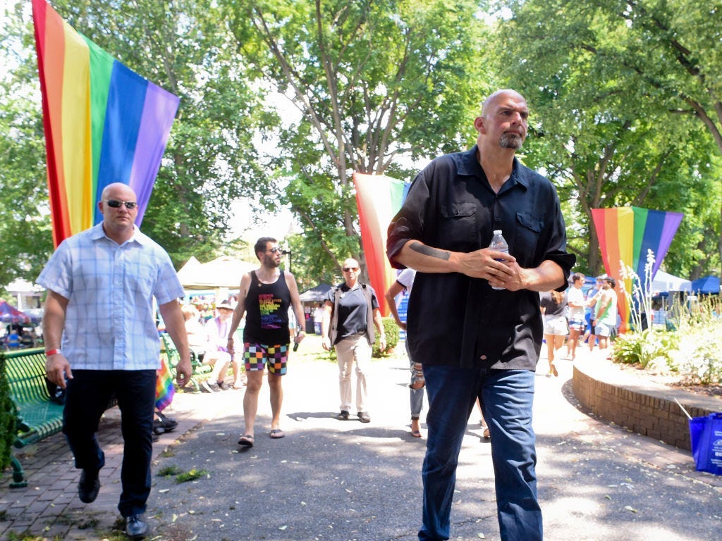 John Fetterman at a Pride Month event in 2019