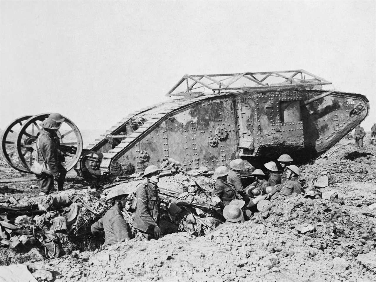 World War I British Mark I tank