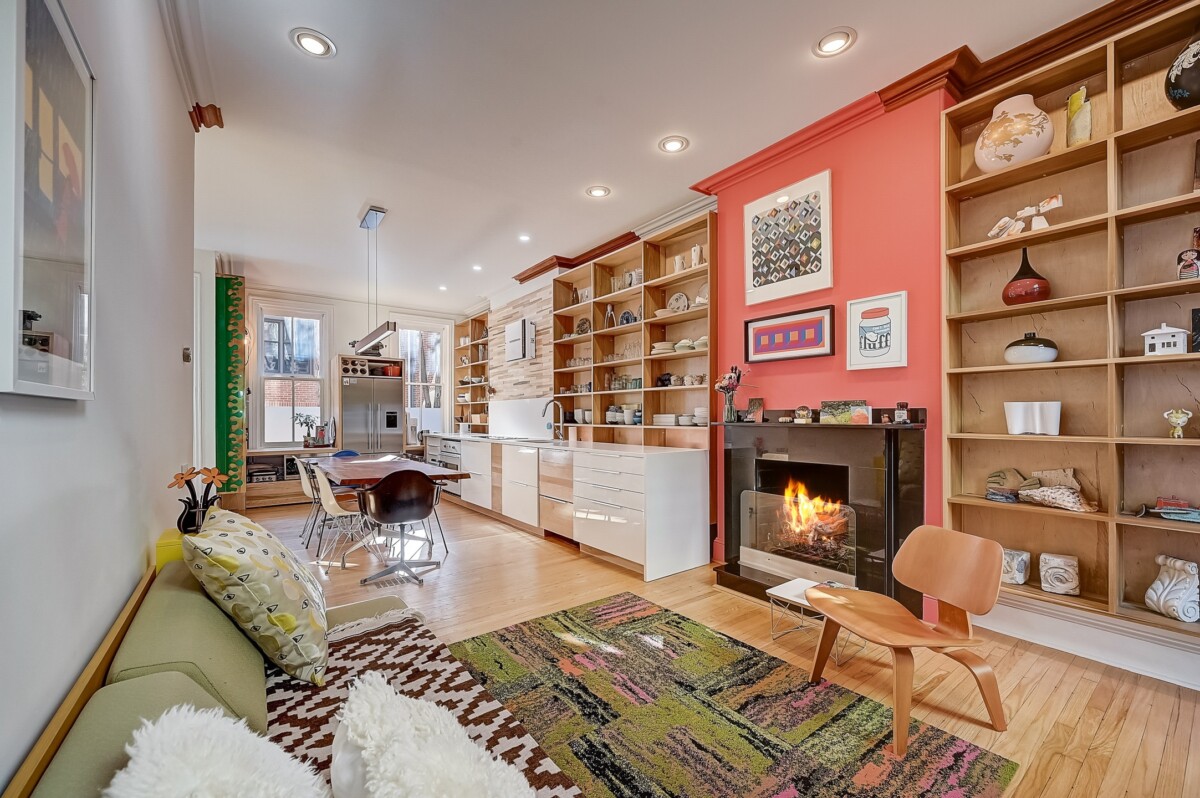 home with a wood burning fireplace in the living room