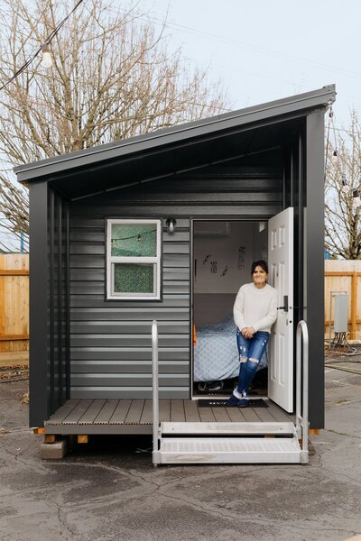 Church at the Park’s Village of Hope in Salem, Oregon, is one of a growing number of micro-shelter communities popping up across the country as an emergency response to the homelessness crisis. Residents have access to housing and employment assistance, mental health services, alcohol and drug treatment, and peer-support groups.