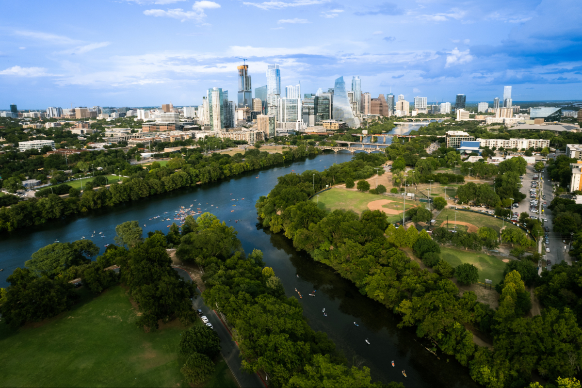 Zilker Park from above