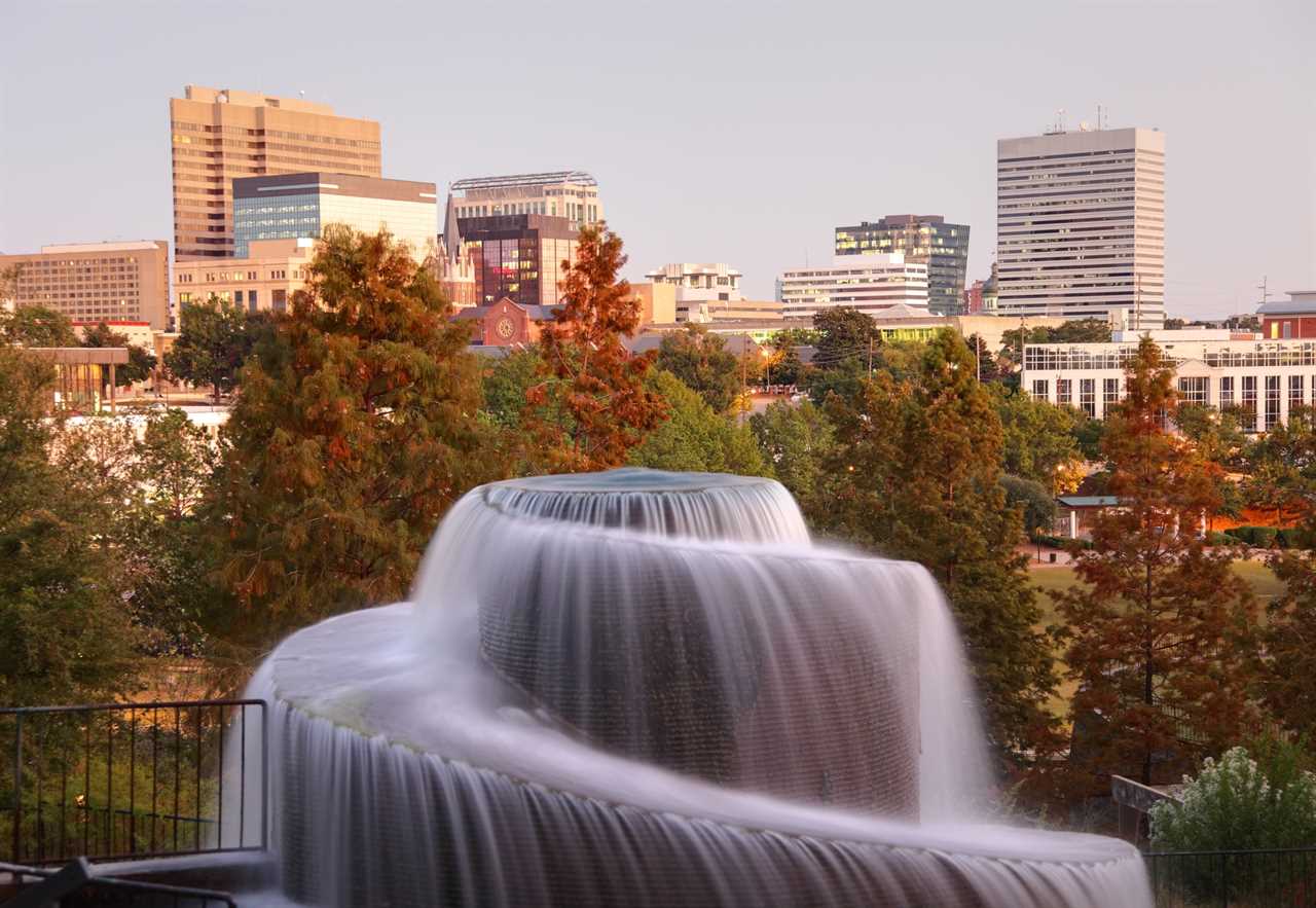 Finlay Park is the largest and most visited park in downtown Columbia, South Carolina