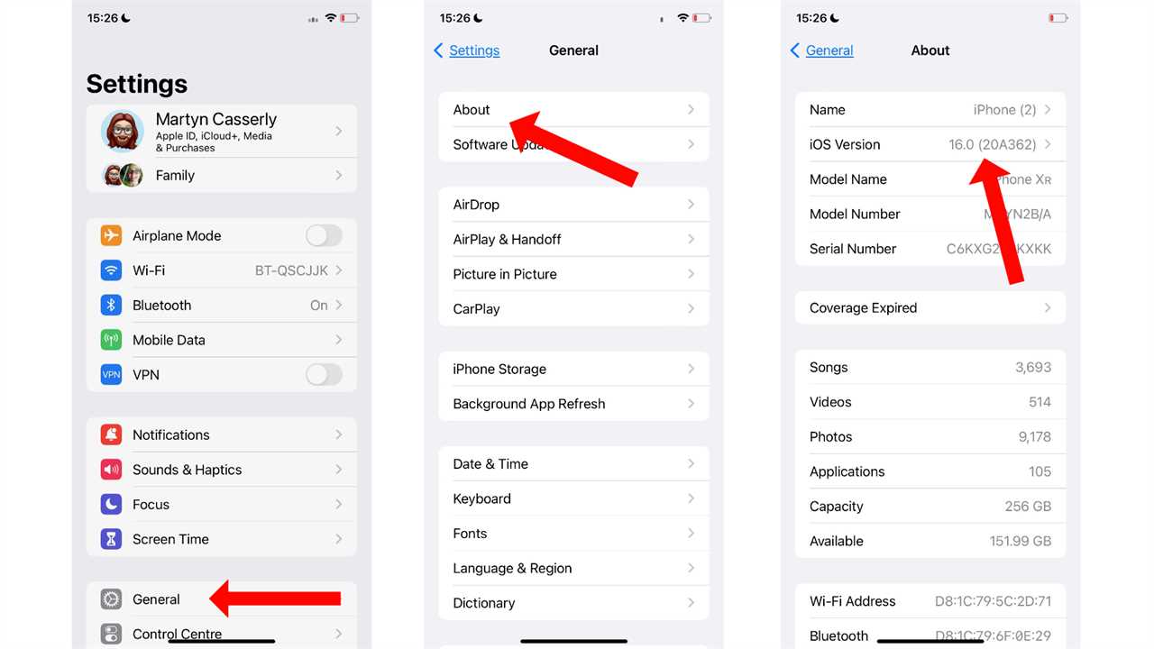 How to check which version of iOS you are using