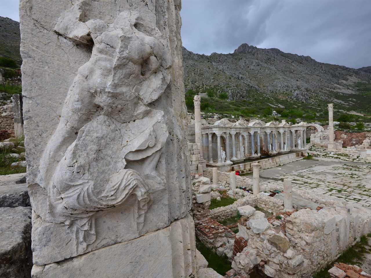 A picture shows Roman ruins in Salagossos, Turkey.