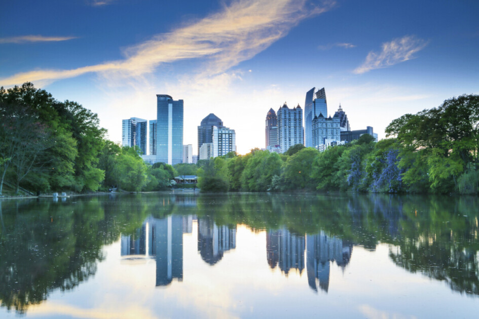 Sunset in Piedmont Park, Atlanta, GA