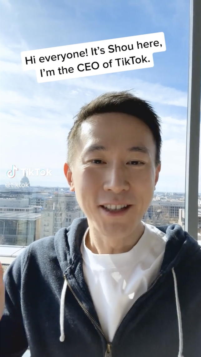 Shou Zi Chew, TikTok's CEO