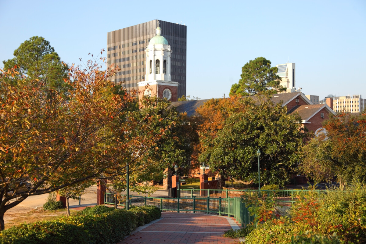 augusta georgia buildings and autumnal trees_Getty