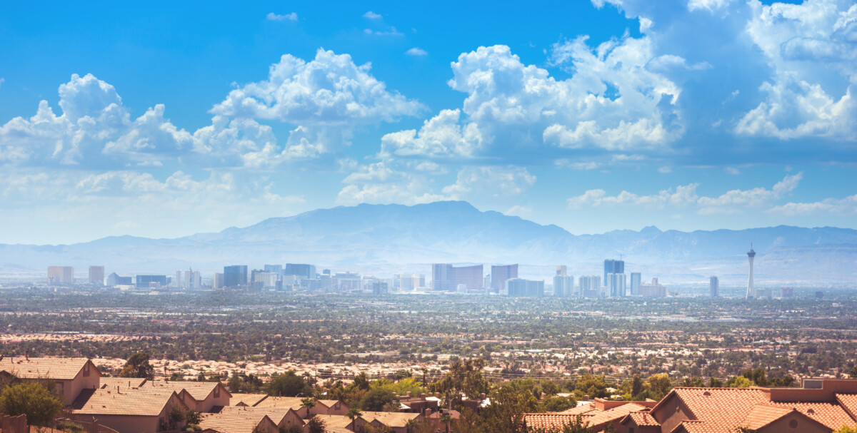 view of las vegas skyline from Henderson_Getty