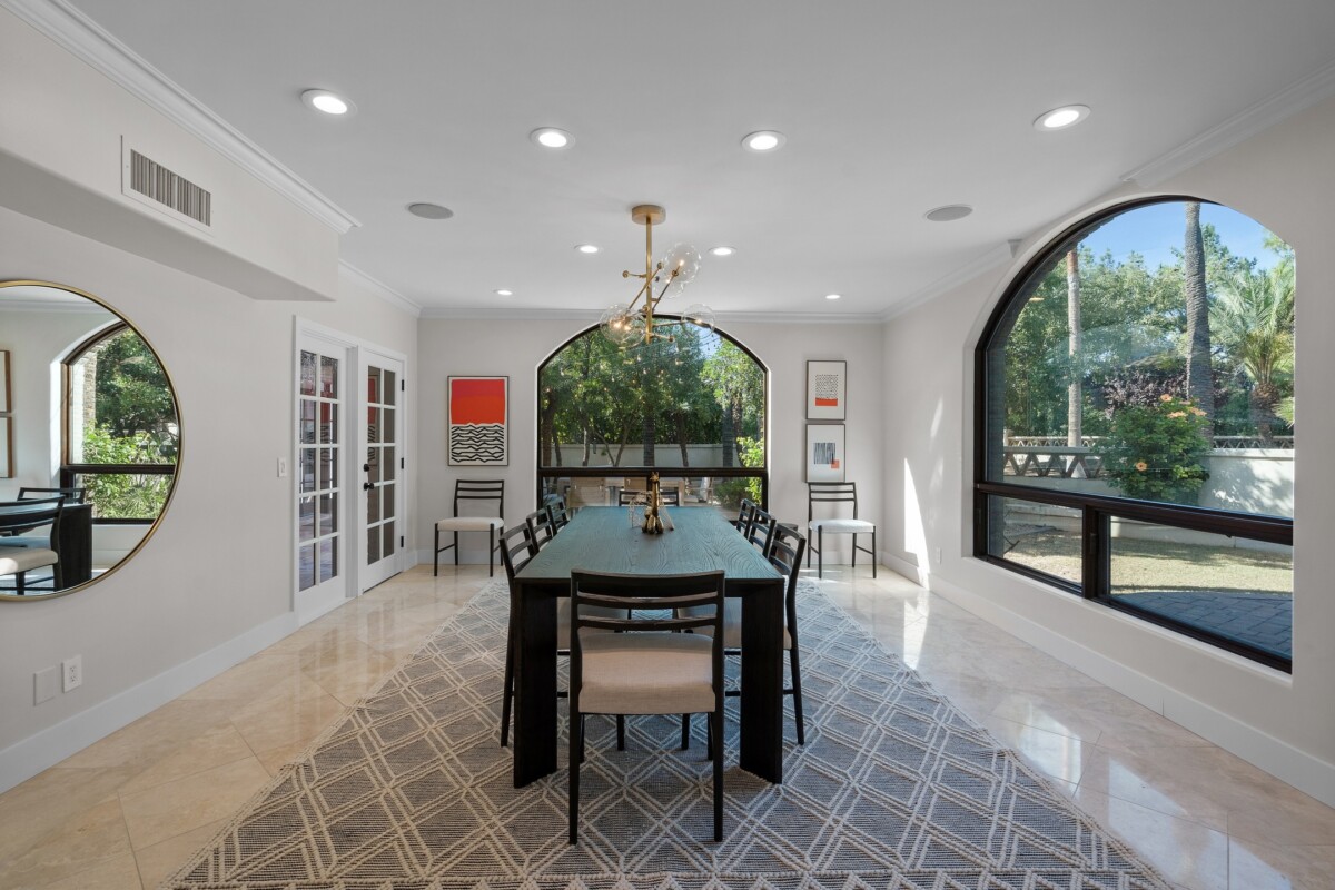 modern formal dining room