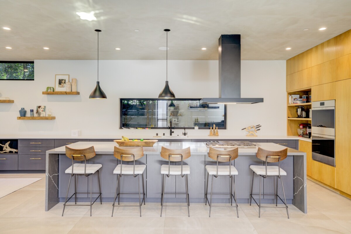 large kitchen island breakfast bar