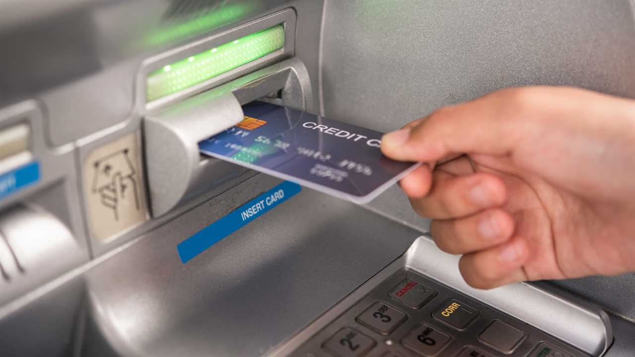 Inserting card into ATM