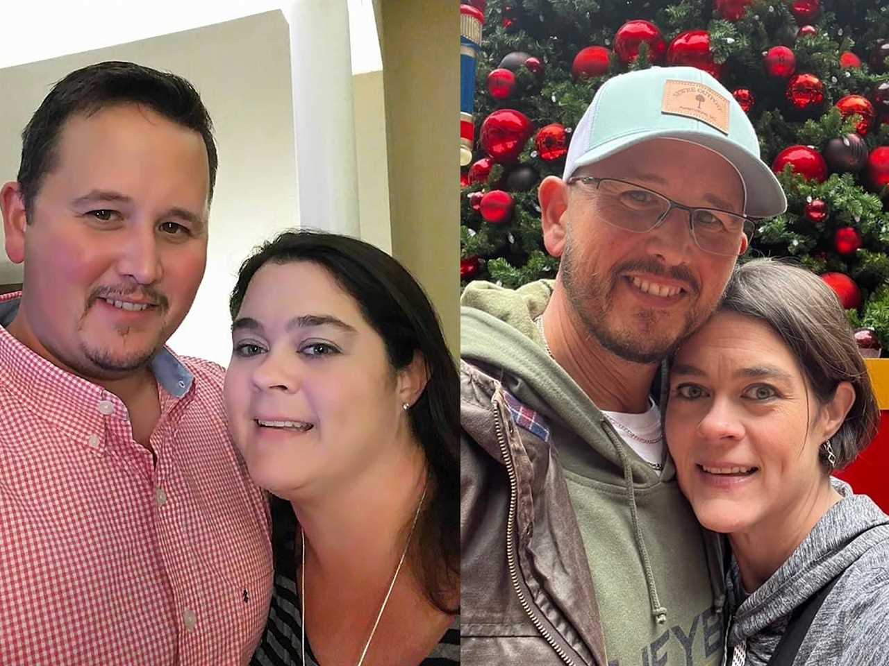 Kacey and Rob Spicer before and after bariatric surgery.