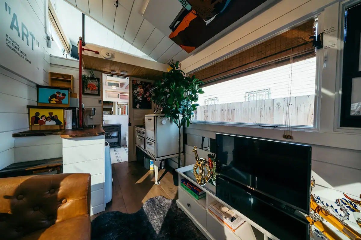 The interior of Ansel Troy's Airbnb