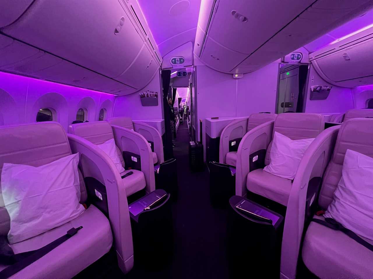 Flying Air New Zealand in business class.