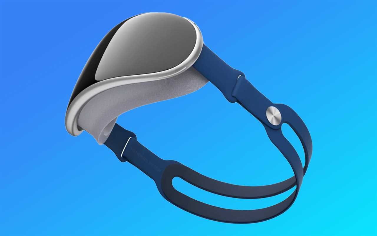 Apple mixed reality glasses render - bottom view.