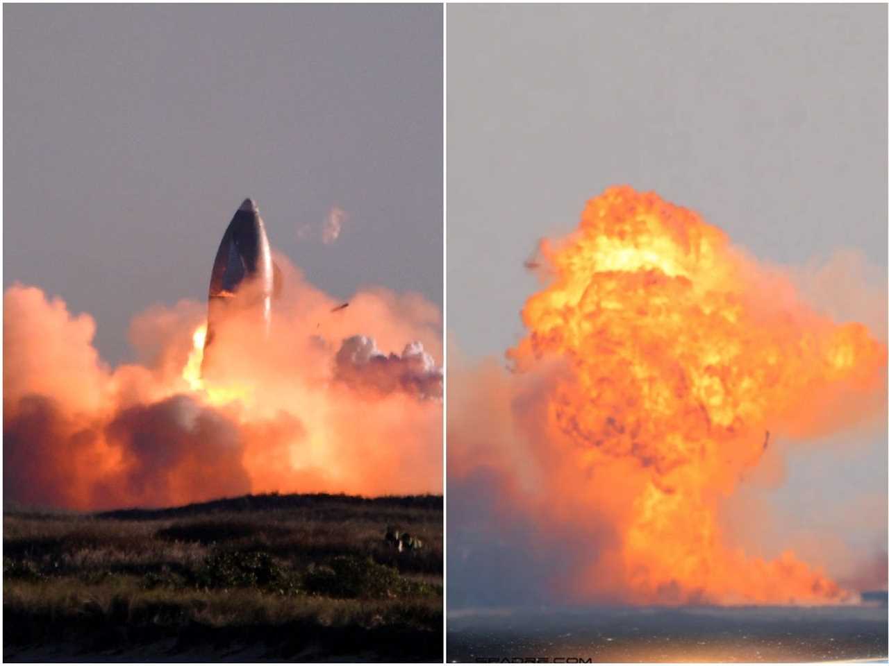 starship prototype explosions collage spacex boca chica spadre