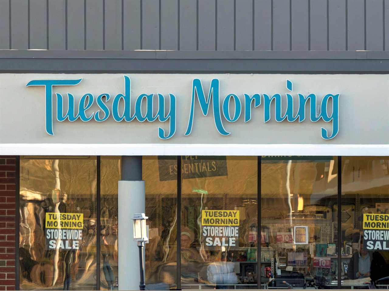 Exterior of Tuesday Morning store on Long Island Greenlawn, N.Y.