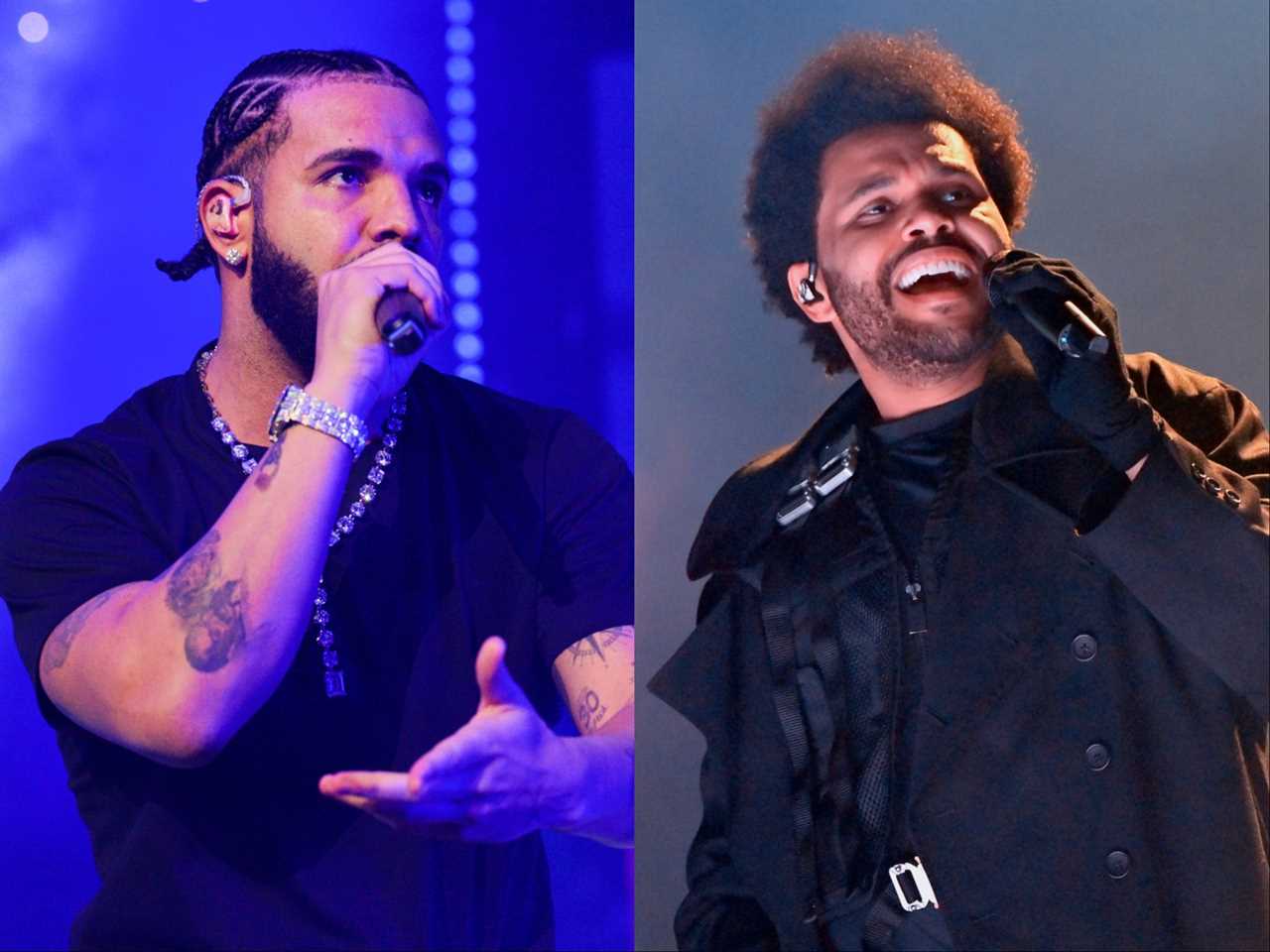 Drake, The Weeknd.