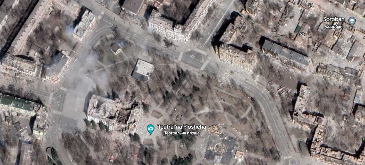 Google Earth map of Mariupol