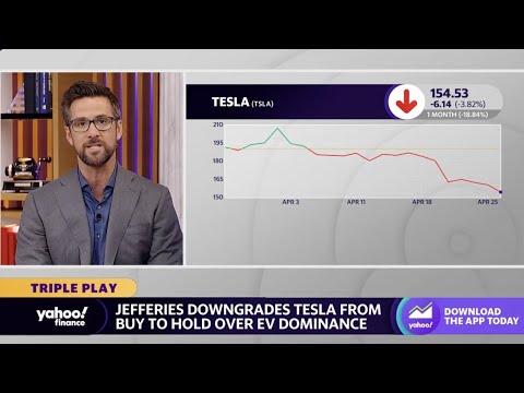 Tesla stock trends lower amid downgrade by Jefferies analysts