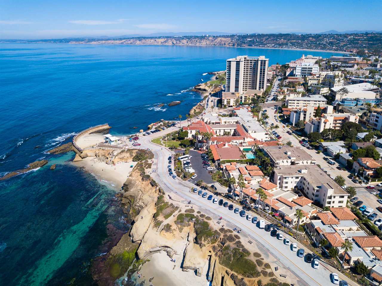 An aerial view of La Jolla in San Diego.