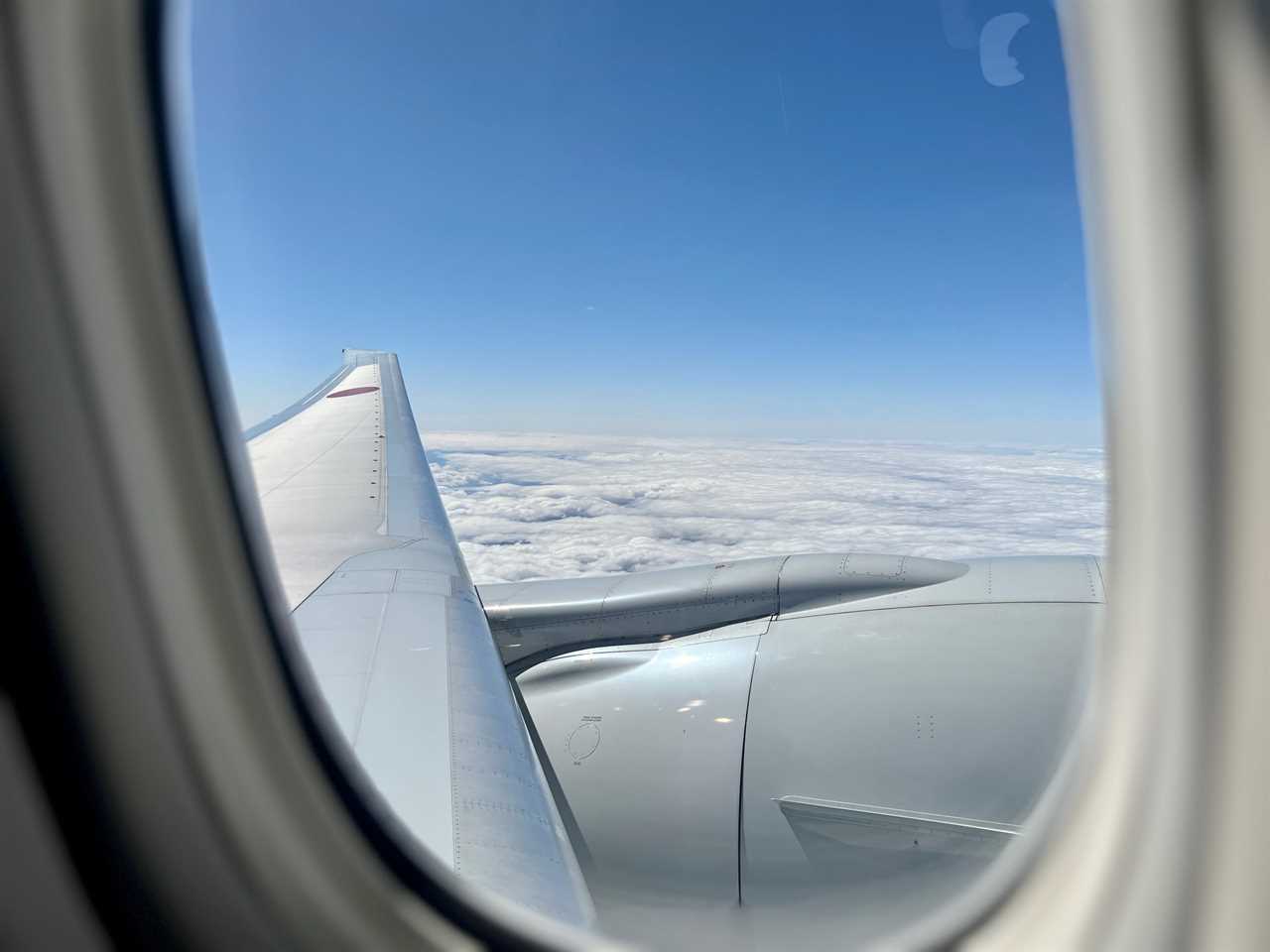 A view out of the window after takeoff.