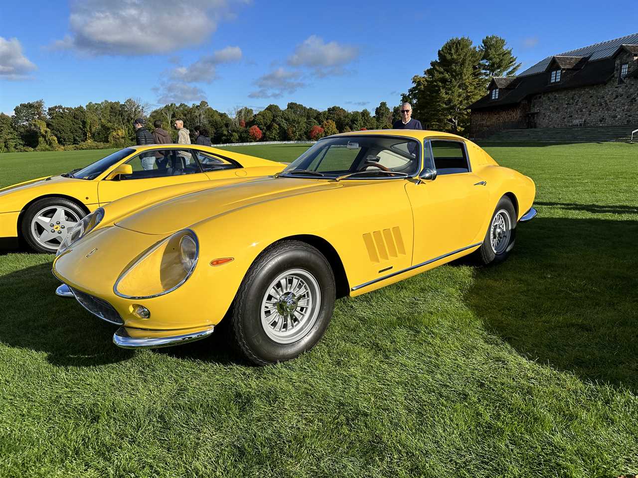 A photo of a classic yellow Ferrari taken by the iPhone 14 Pro Max’s main camera.