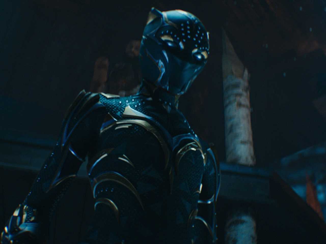 Shuri as the Black Panther in "Black Panther: Wakanda Forever."