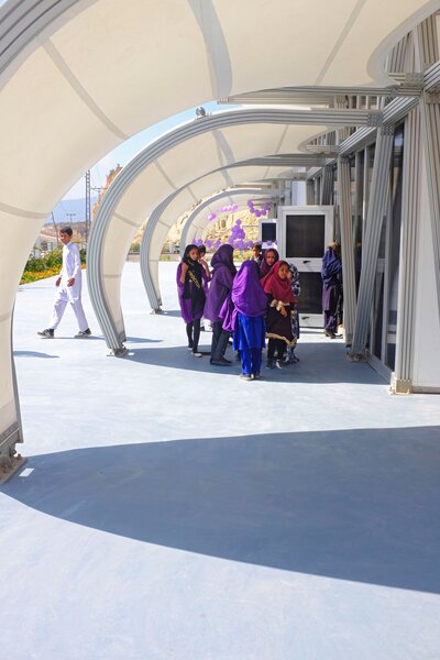 This ZHA tent, outside Islamabad, is on land donated by a local private housing society.