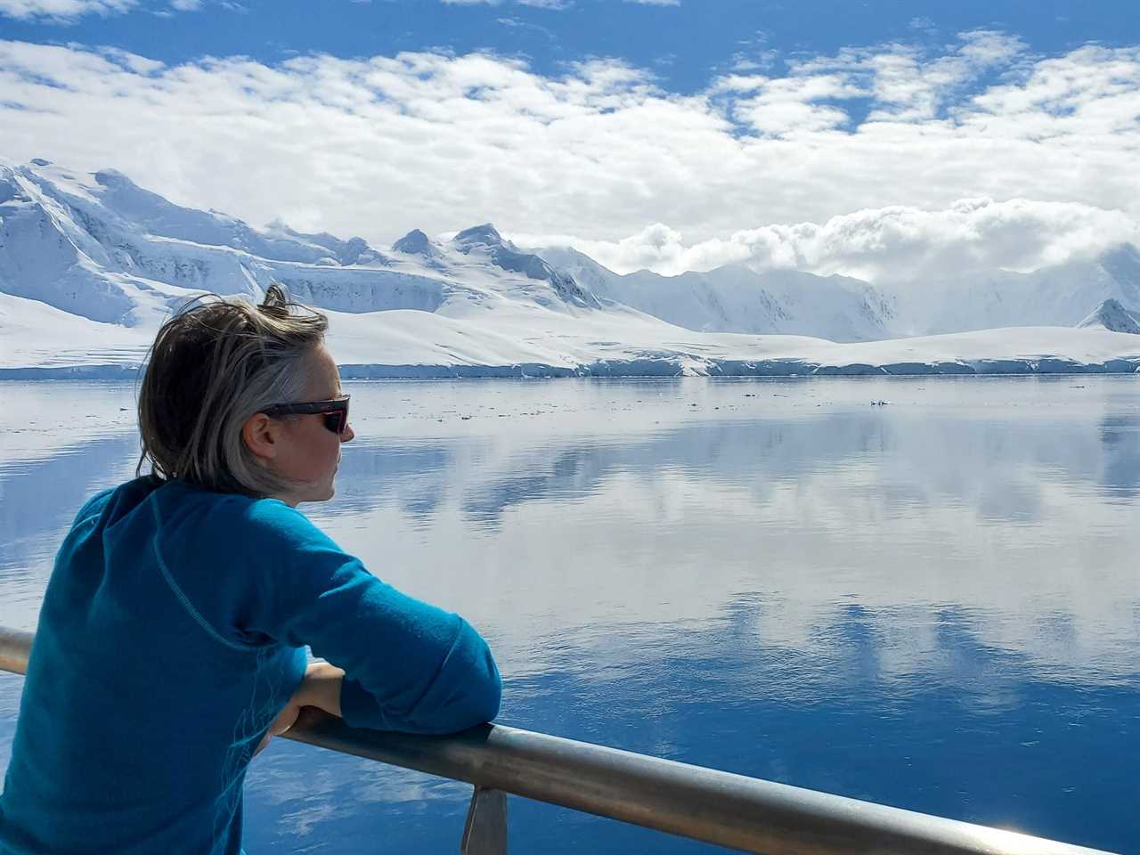 Lucy Bruzzone on a ship in Antarctica