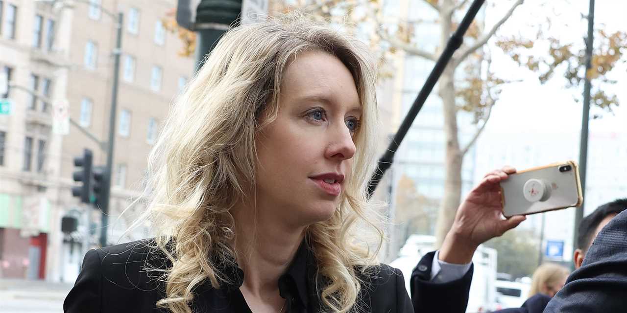 SAN JOSE, CALIFORNIA - NOVEMBER 18: Former Theranos CEO Elizabeth Holmes on November 18, 2022 in San Jose, California. Holmes appeared in federal court for sentencing after being convicted of four counts of fraud for allegedly engaging in a multimillion-dollar scheme to defraud investors in her company Theranos, which offered blood testing lab services. (Photo by Justin Sullivan/Getty Images)