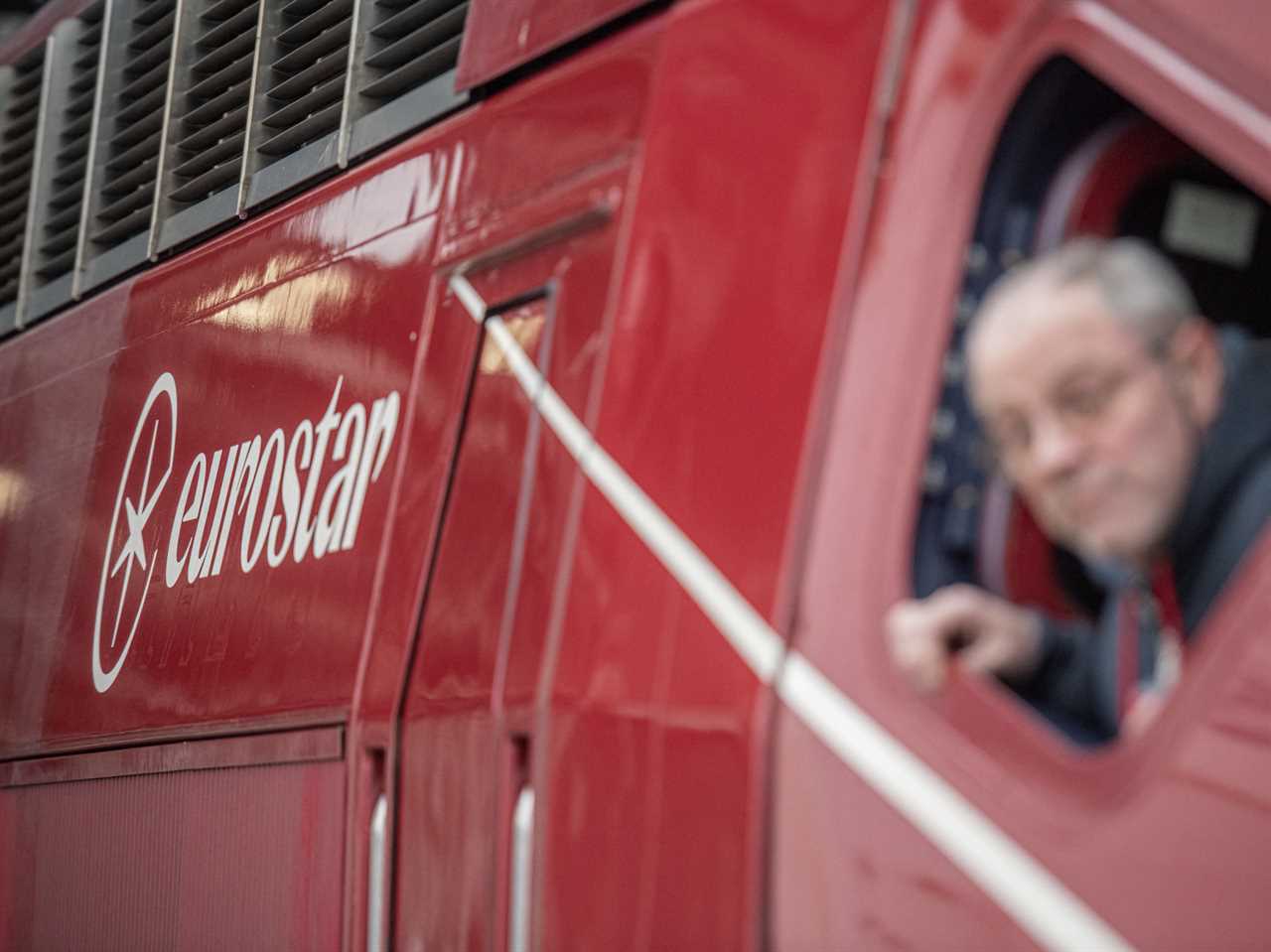 A rebranded Eurostar high-speed train that was previously Thalys.