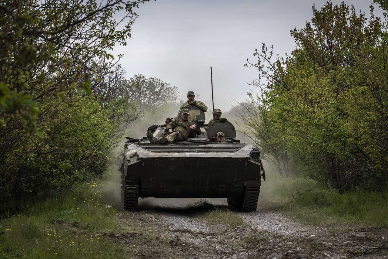 Ukrainian soldiers in the Donetsk region, where the country's most intense clashes occur, attend intensive combat training by using both domestic and foreign weapons amid Russia-Ukraine war in Donetsk, Ukraine on May 08, 2023.