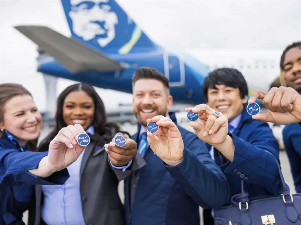 Alaska Airlines new uniform grooming.