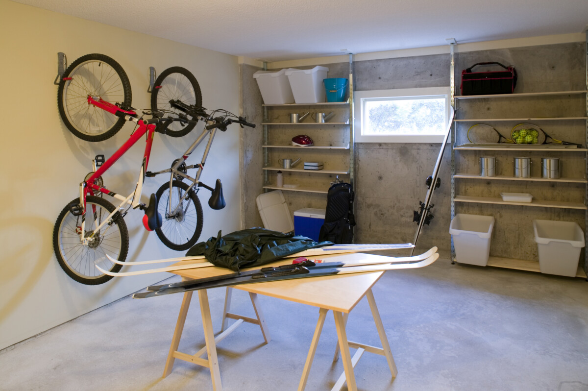 garage conversion storage shelves 