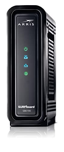 ARRIS SURFboard SB6190 DOCSIS 3.0 32 x 8 Gigabit Cable Modem | Comcast Xfinity, Cox, Spectrum |…