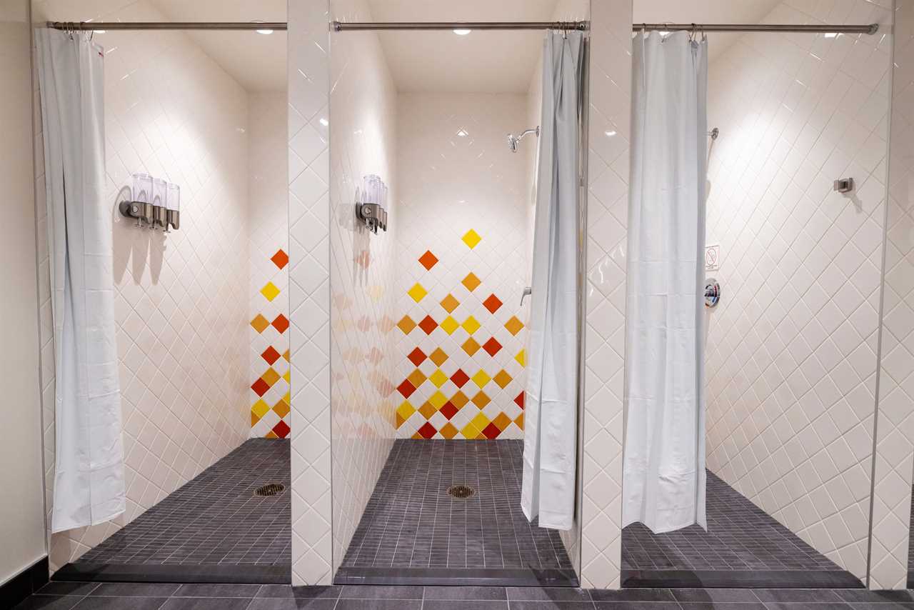 showers at Metropolitan Park, the first phase of Amazon's HQ2 second headquarters in Arlington, Virginia