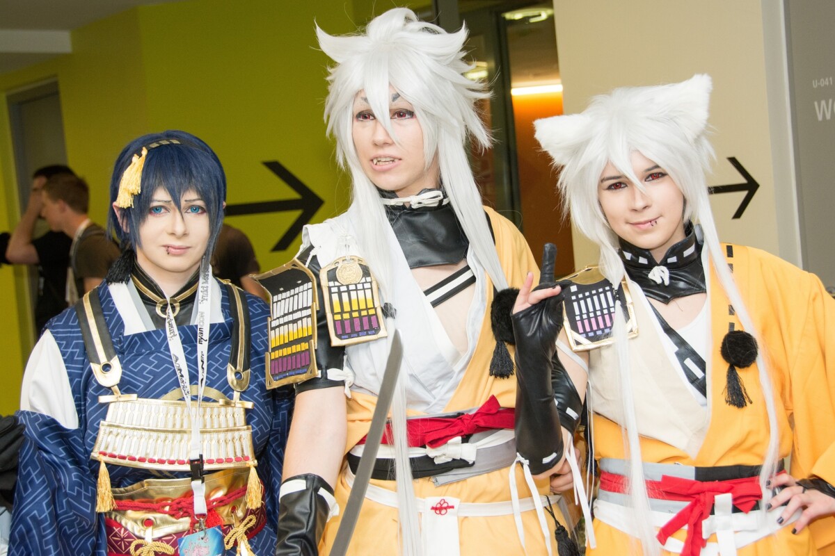 Three people cosplaying