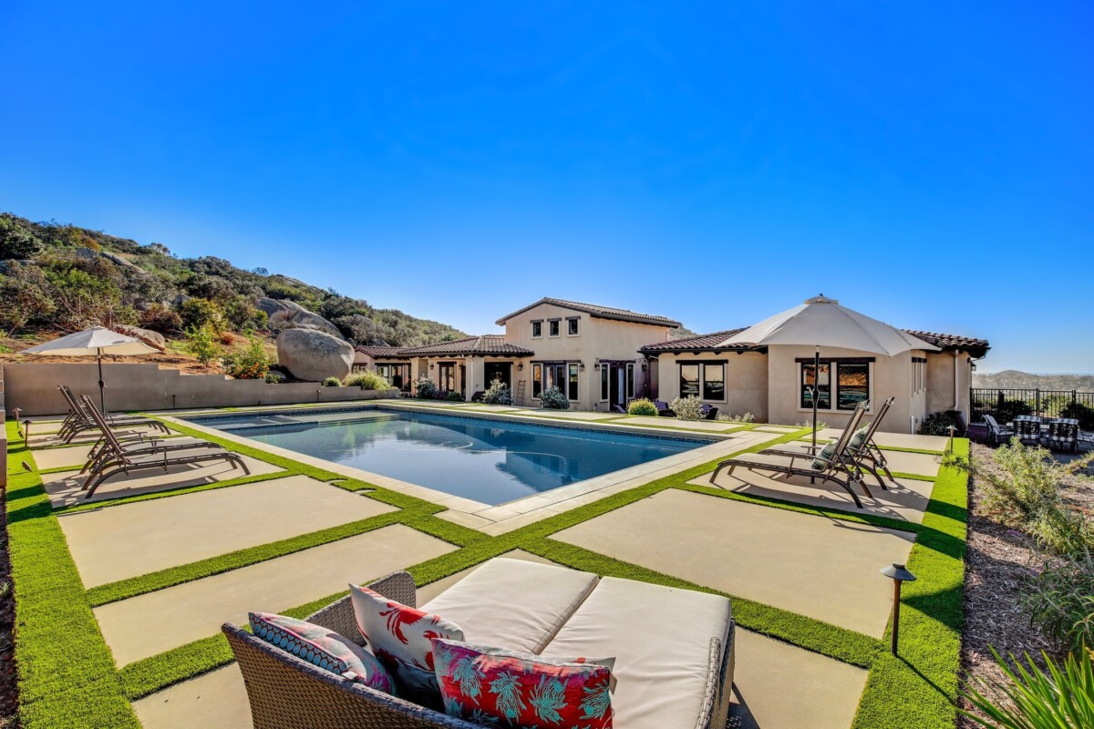 new construction home with pool in california