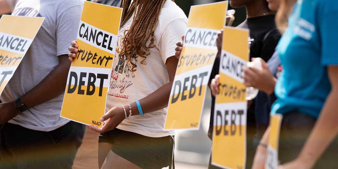 Cancel student debt activists