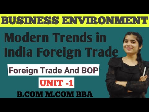 Modern Trends in Indian Foreign Trade| Business Environment|| Foreign Trade and BOP|| bcom bba  Mcom