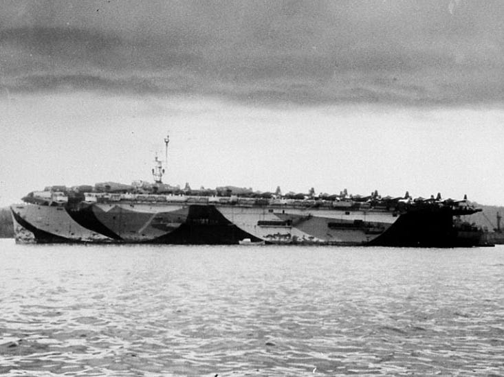 Navy escort carrier USS Marcus Island TDR-1 assault drone