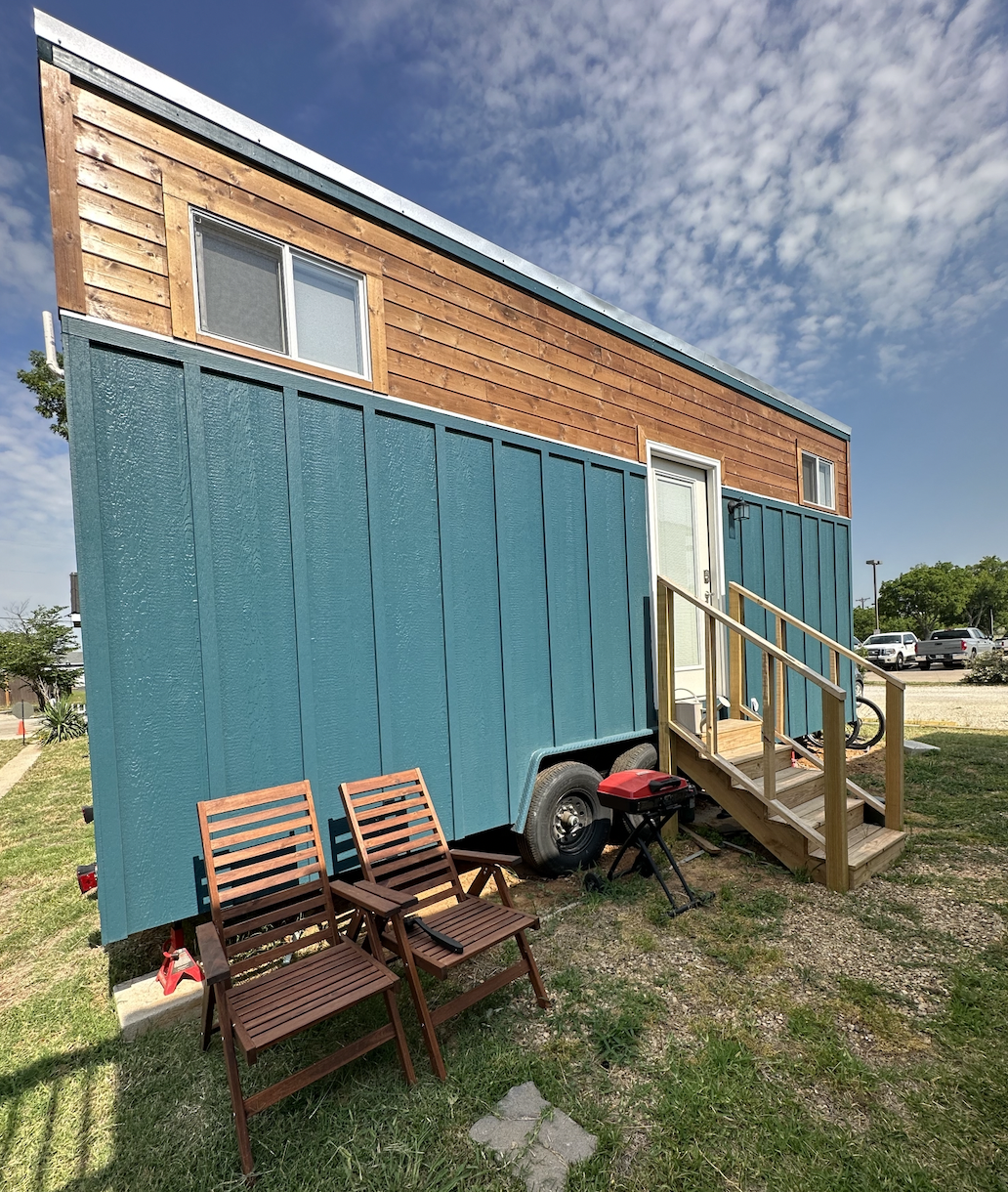 One of the thirteen homes at Lake Dallas Tiny Home Village.