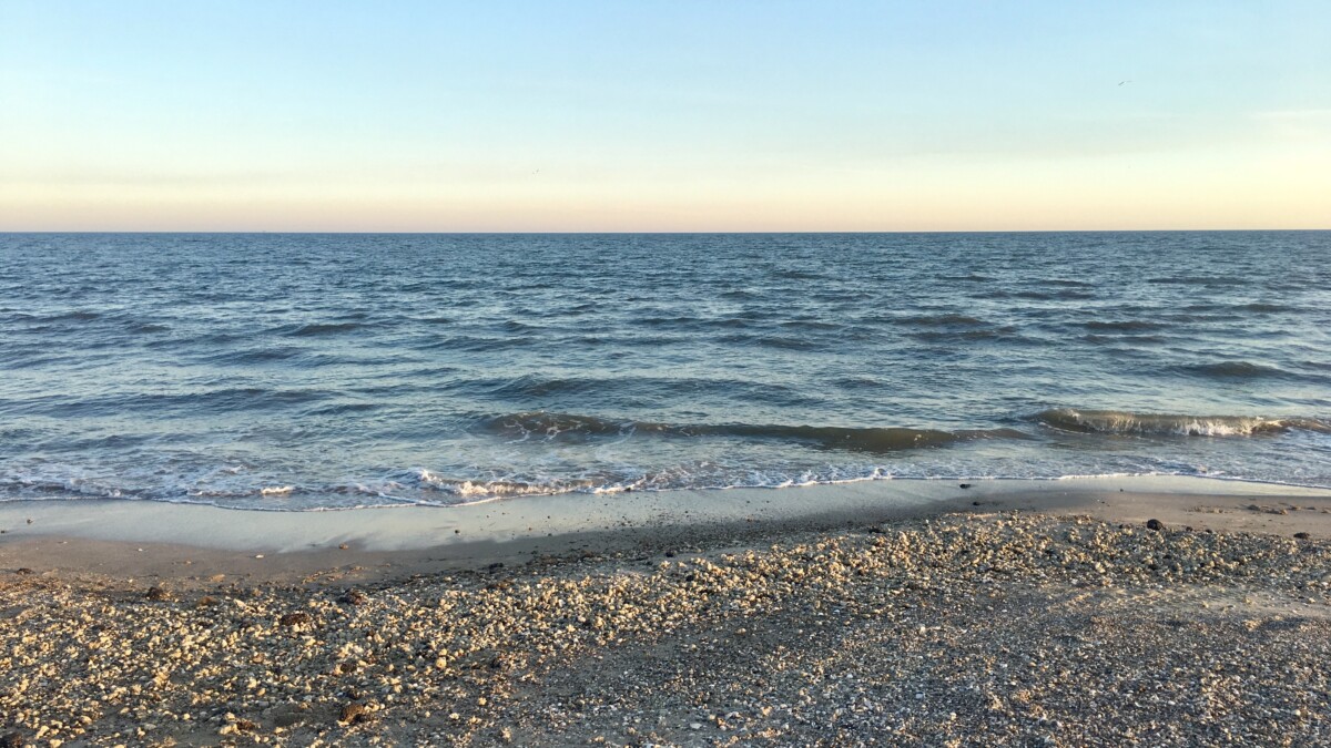 bolivar peninsula coast in texas