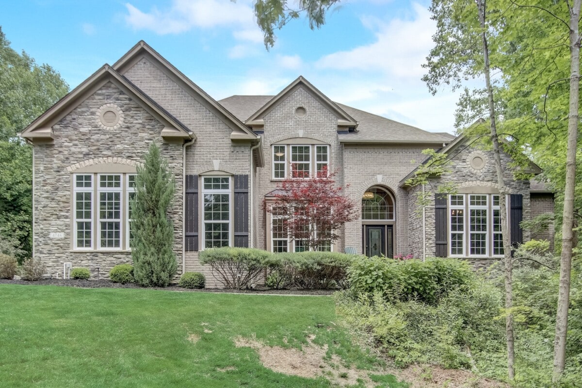 luxurious grey stone home in minnesota