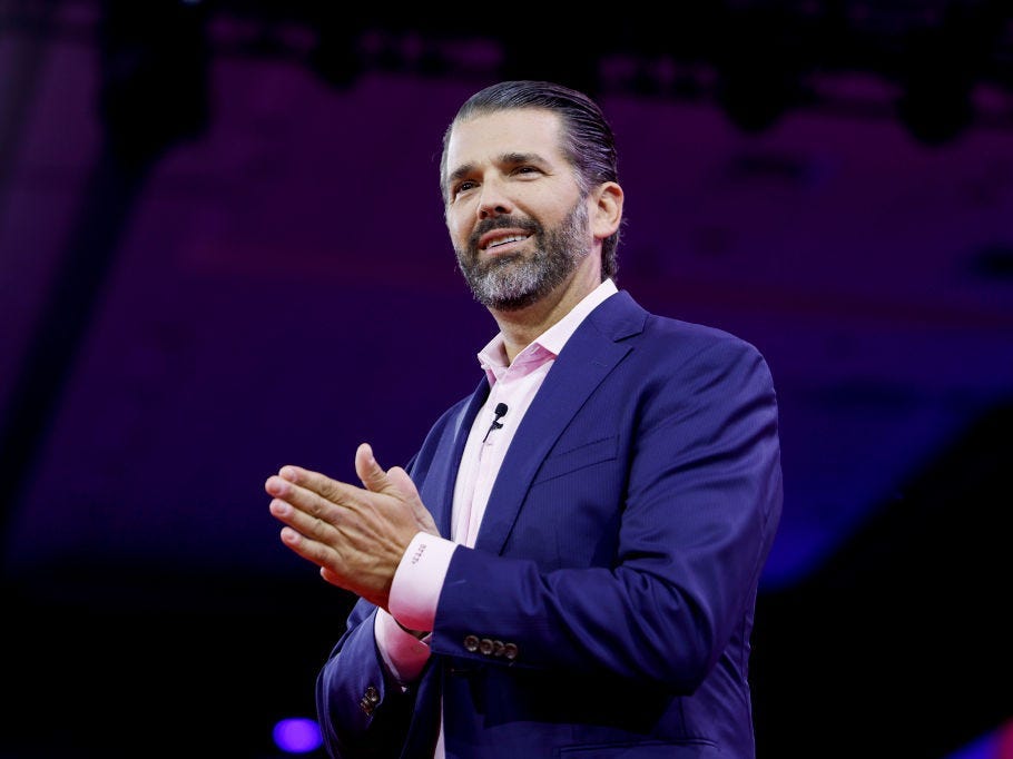 Donald Trump Jr. speaks in Maryland in 2023.